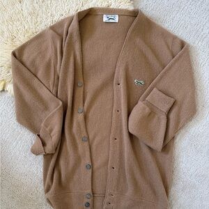 The Fox Sweater Brand Men's Brown Cardigan Sweater